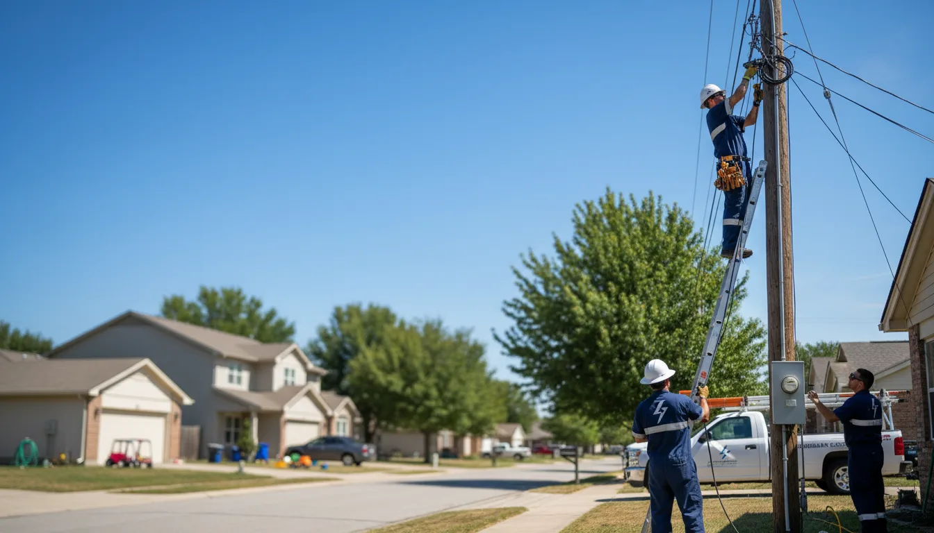 Residential electrician providing installation services in Hessmer, LA